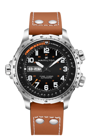 HAMILTON KHAKI AVIATION X-WIND DAY DATE AUTO