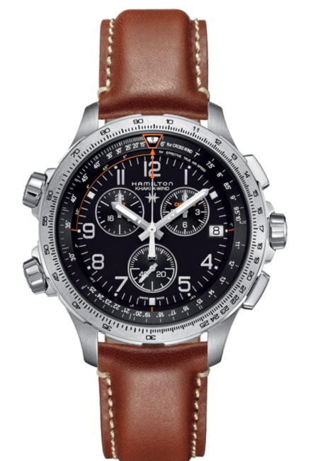 HAMILTON KHAKI AVIATION X-WIND GMT CHRONO QUARTZ