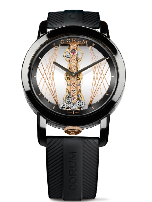 CORUM GOLDEN BRIDGE 43 TITANIUM DLC ART DECO