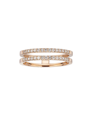 GOLD & ROSES ANILLO DOUBLE HALF BAND L