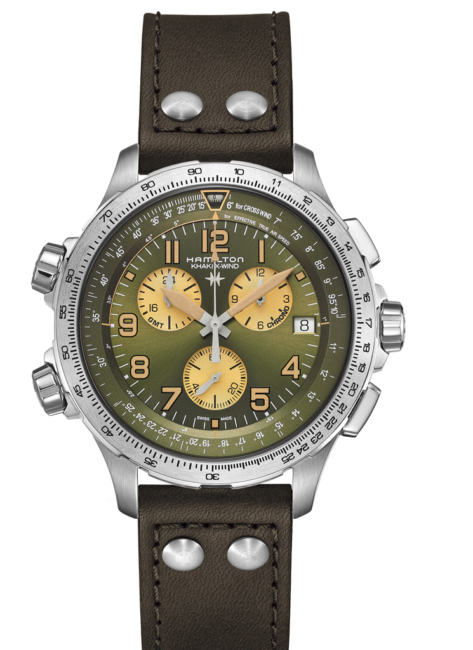 HAMILTON KHAKI AVIATION X-WIND GMT CHRONO QUARTZ