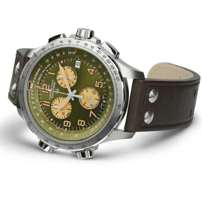 HAMILTON KHAKI AVIATION X-WIND GMT CHRONO QUARTZ