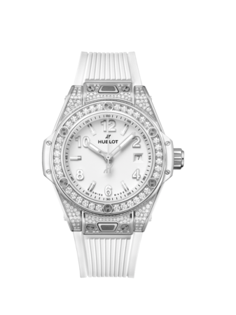 HUBLOT BIG BANG ONE CLICK STEEL WHITE PAVÉ