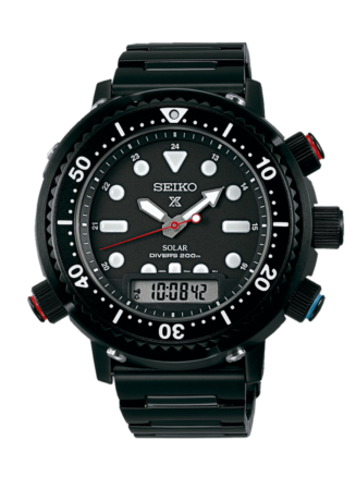 SEIKO PROSPEX DIVER’S SOLAR ANA-DIGI NEGRO